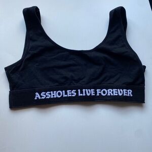 Assholes Live Forever Bra- L